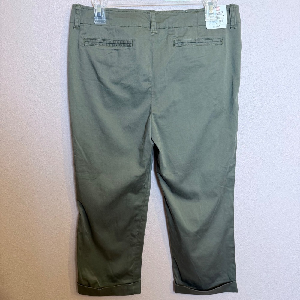 Polo‎ Jeans Ralph Lauren Whitney Stovepipe Capri Pants Olive Green Womens 6 NWT - Picture 4 of 6